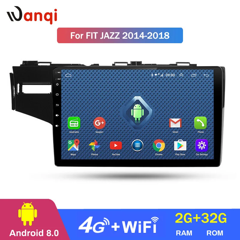 4G full Netcom WIFI 10.1inch Android10.0 2+32G suitable For Honda Fit Jazz 2014-2018 GPS navigation multimedia stereo DVD player |
