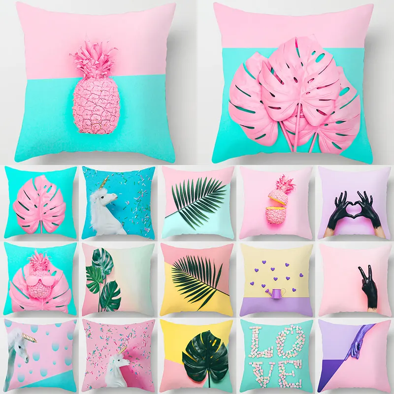 Творческий узор Печатный чехол для подушки красочные наволочки подушек