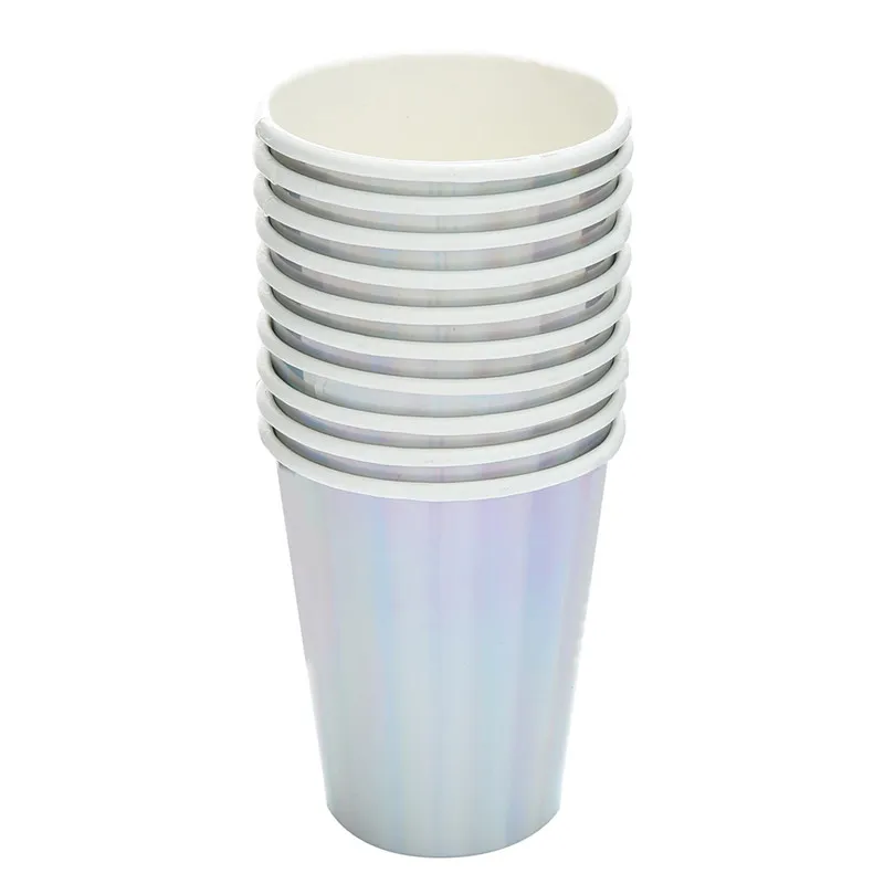 10 шт./компл. розовое золото фольга одноразовая посуда Рождество Новый Год