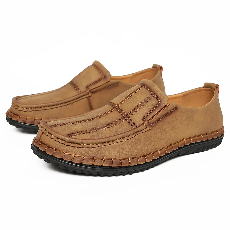 Мокасины мужские из мягкой кожи повседневная удобная обувь дышащие туфли