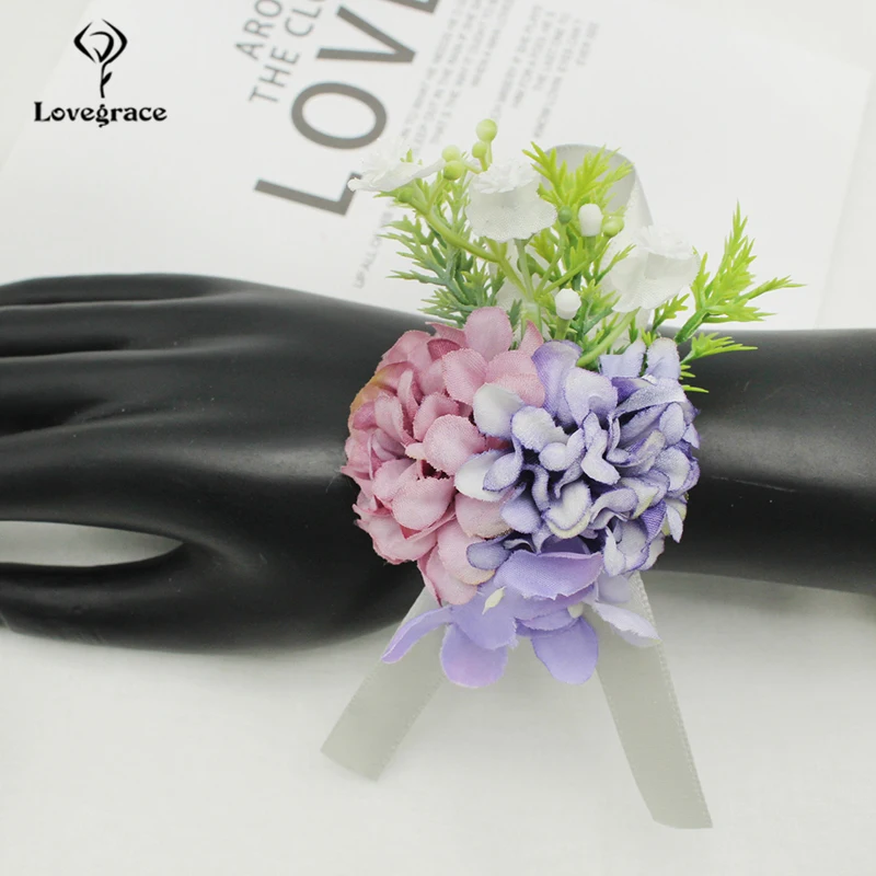 Бутоньерка Lovegrace для жениха бутоньерка невесты браслет на запястье розовая