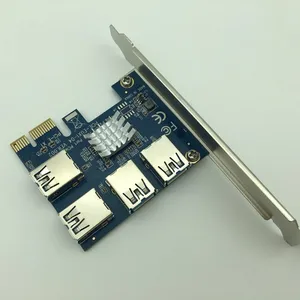 10PCS USB 3.0 4-port Riser Card PCI-Express Host Controller Convert
Card Adapter High Speed USB 3.0 Converter for Bitcoin Mining