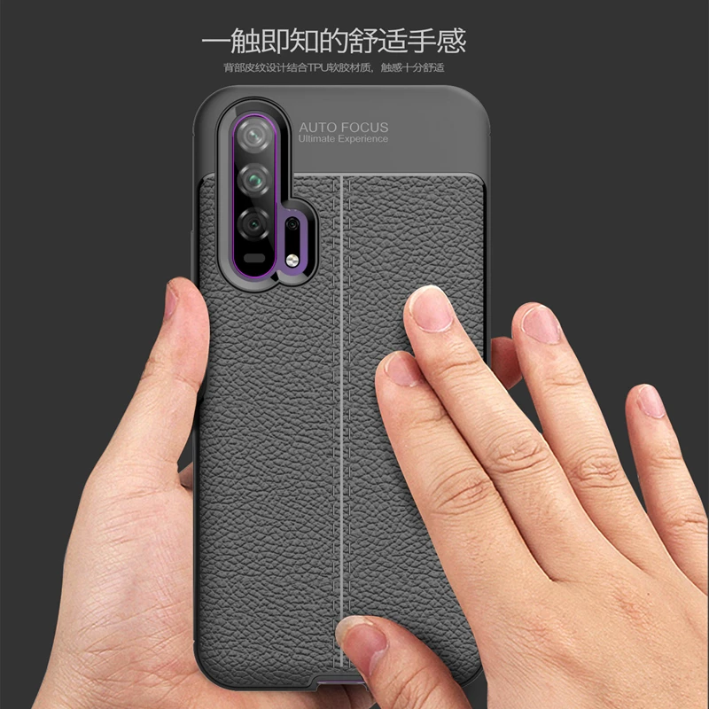 Силиконовый чехол для Huawei Honor 20 Pro 10 Lite 9 9X 8 V9 7C 7A Роскошный телефона с узором Личи