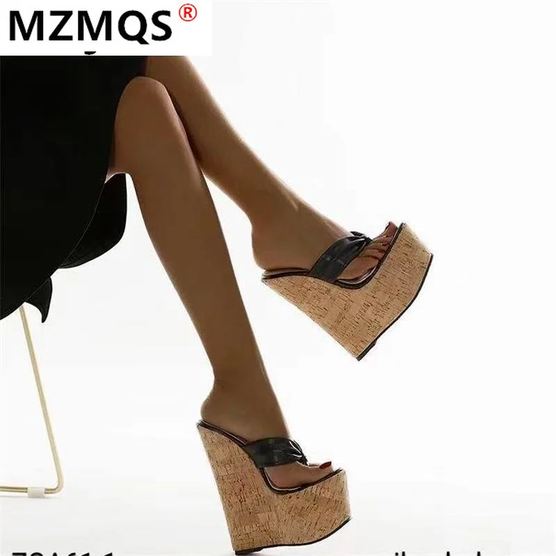 

2021 Sandals Women Summer Sexy Wedges Platform Sandals Flip Flops Women's Fashion Shoes Open Toe Women's Shoes Plus Size 35-43