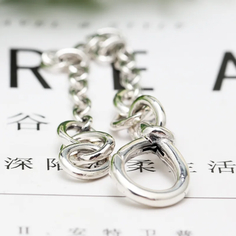 

Fashion 925 Sterling Silver Vintage Infinity Knot Chain Silver Bracelet DIY Jewelry Making Charm Bracelet For Pandora