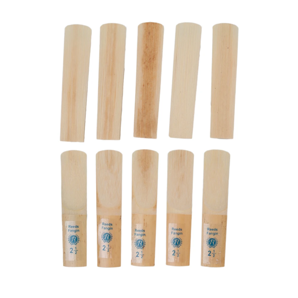 

Box Of 10PCS Alto Saxophone Reeds Alto BE Saxophone Reeds Bamboo 2.5 Sax Reeds Strength Woodwind Instruments Parts Accessories