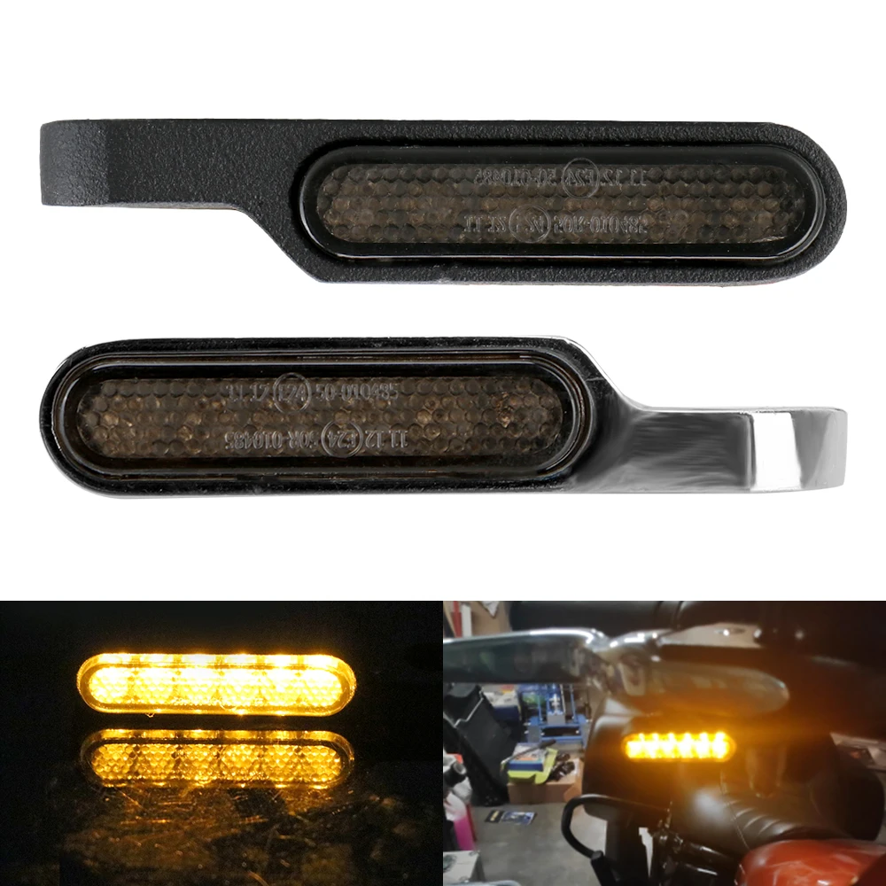 

2PCS Handlebar Blinker Motorcycle Signal lamp Indicators Mini LED Turn Signal Light DC 12V For Cafe Racer Scooter ATV Motobike