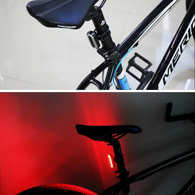 Велосипедный фонарь pвелоспорт красный задний 100 люмен COB Led 6 режимов IP8