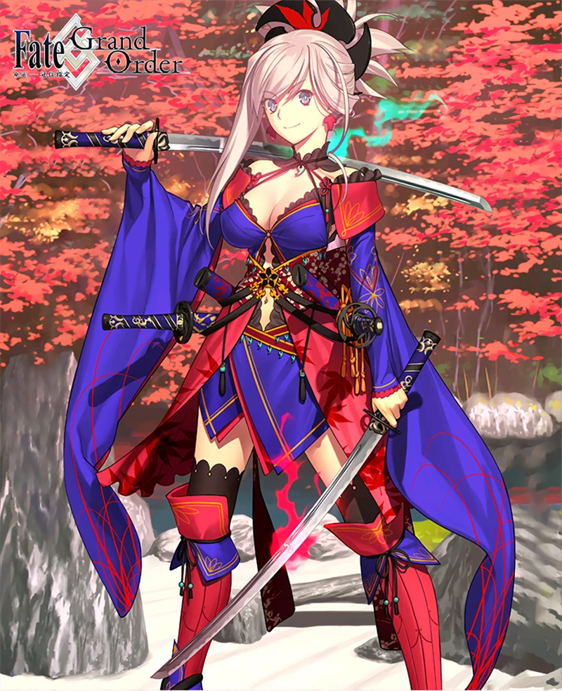 Аниме Fate Grand Order Saber Miyamoto Musashi Косплей Костюм Костюмы на Хэллоуин