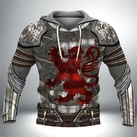 armor knight warrior chainmail 3d printed hoodies pullover men for women sweatshirts fashion cosplay costumes apparel sweater 04