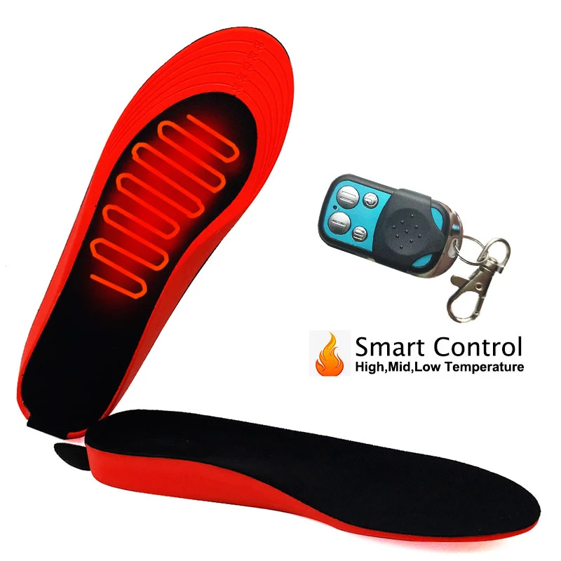 2200mAh Rechargeable Electric Heating Insoles With Remote Control Winter Warm Heated Insoles Sport Shoes Pads For Skiing Hunting