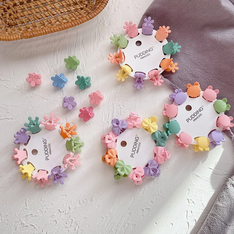 

10Pcs Small Baby Girls Mini Hairpin Mix Color Hair claw clips For Kids Hairpins headwear accessories Hair crab claw grip bangs