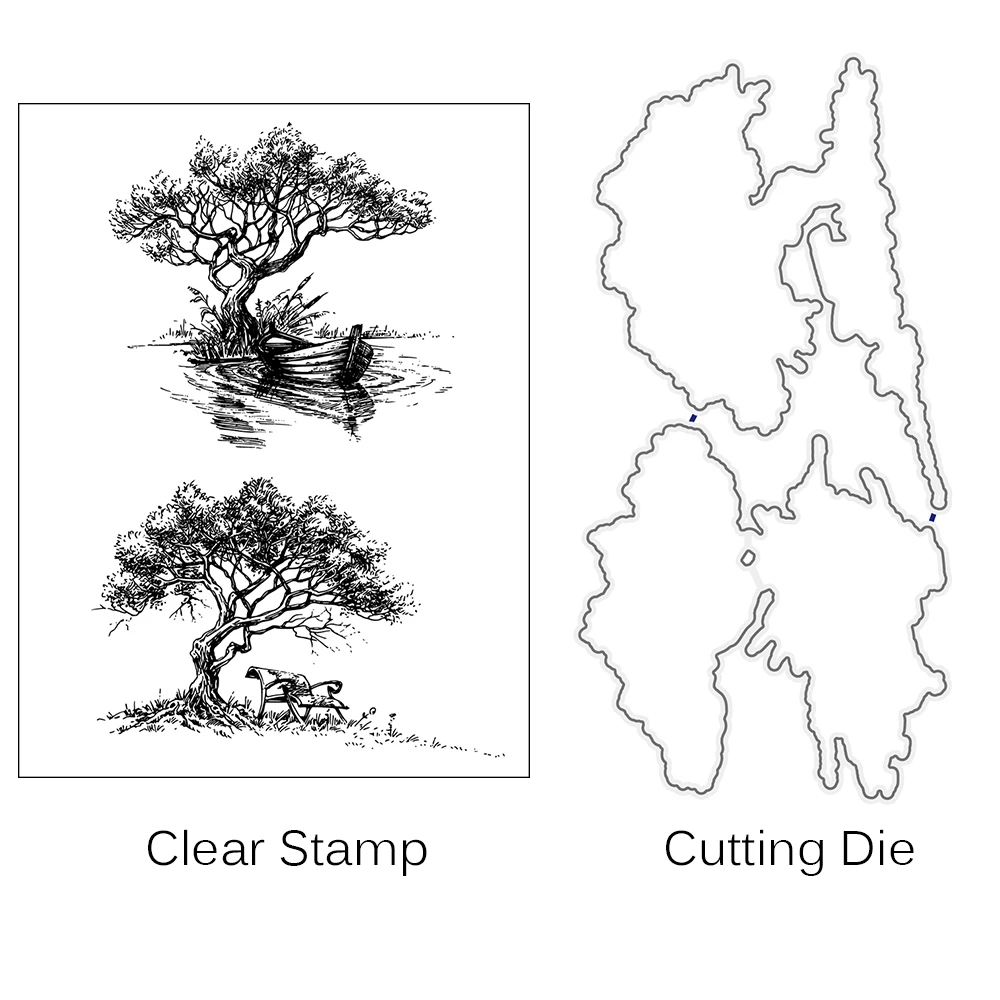 

AZSG Вырубные штампы для дерева, прозрачные штампы для DIY скрапбукинга, декоративные карты, ремесла, забавные украшения, принадлежности