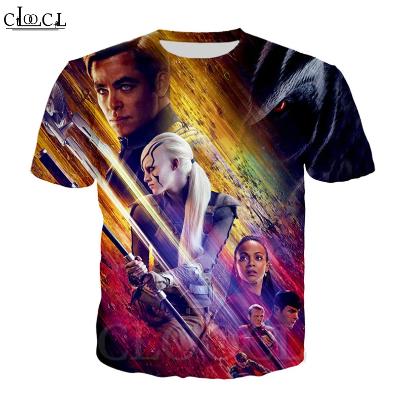 CLOOCL Звездный путь 3D принт летние модные мужские женские футболки Harajuku спортивные