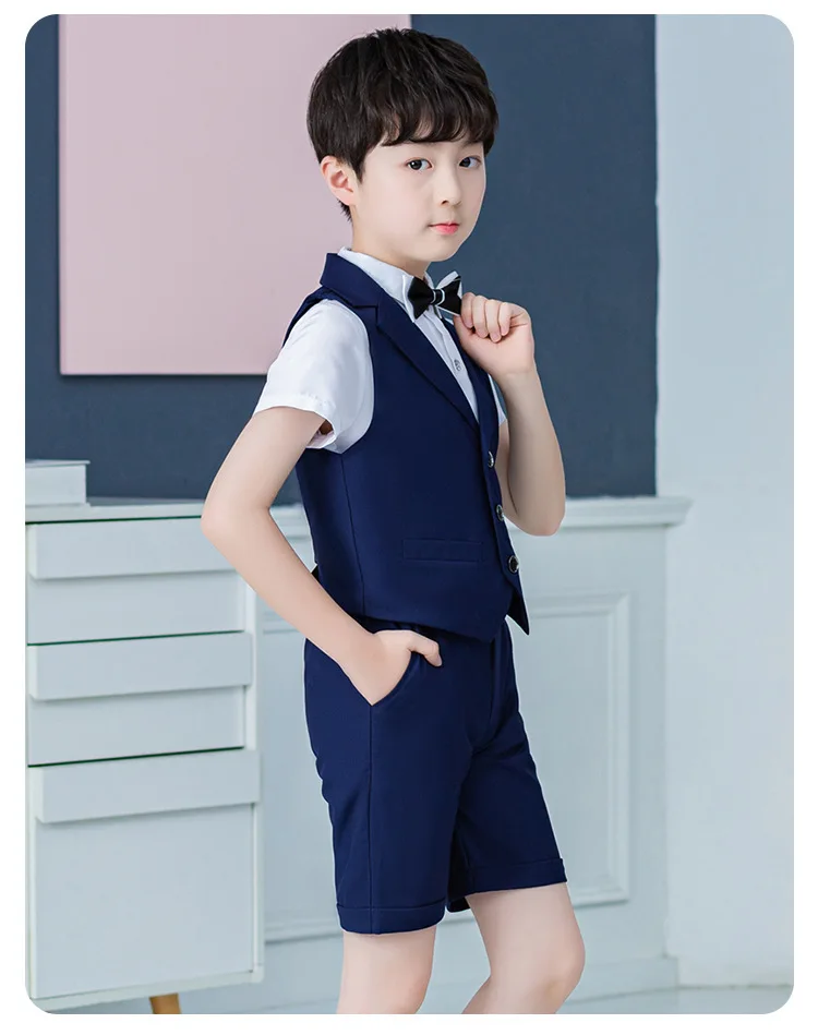 Комплект из 3 предметов 4 предмета на лето для мальчика жилет костюм рубашки и