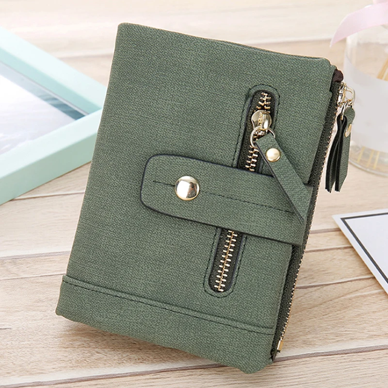 Женский кошелек короткий карман для монет на молнии клатч женские Зажимы денег