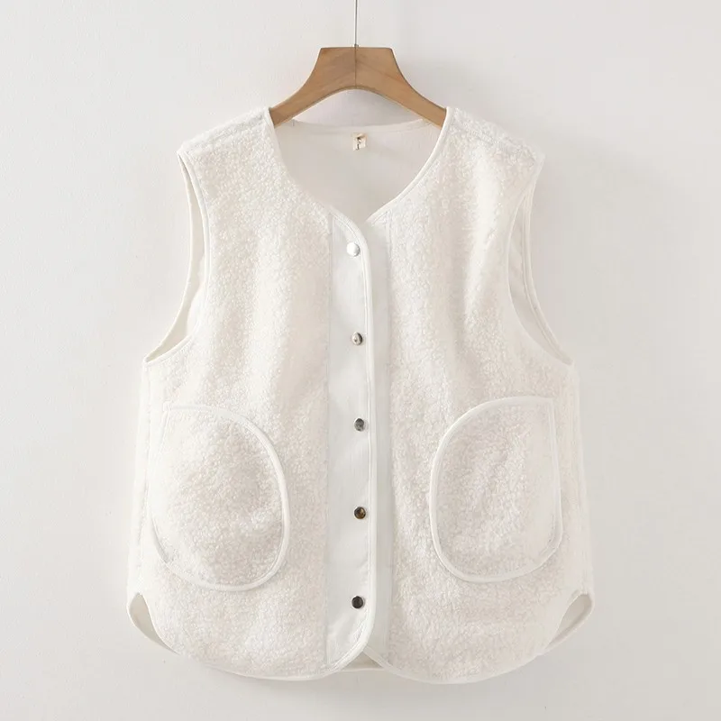 

New Winter Wool Fleece Jacket Women Thick Cardigan Thermal Windproof Spring Windbreaker Female Hooded Warmer Coat Plus Size 4XL