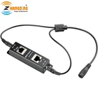 Однопортовый гигабитный Инжектор PoE с кабелем Y для большой мощности 60 Вт, питание и передача данных все по 4 паре PoE + светодиодный ОД