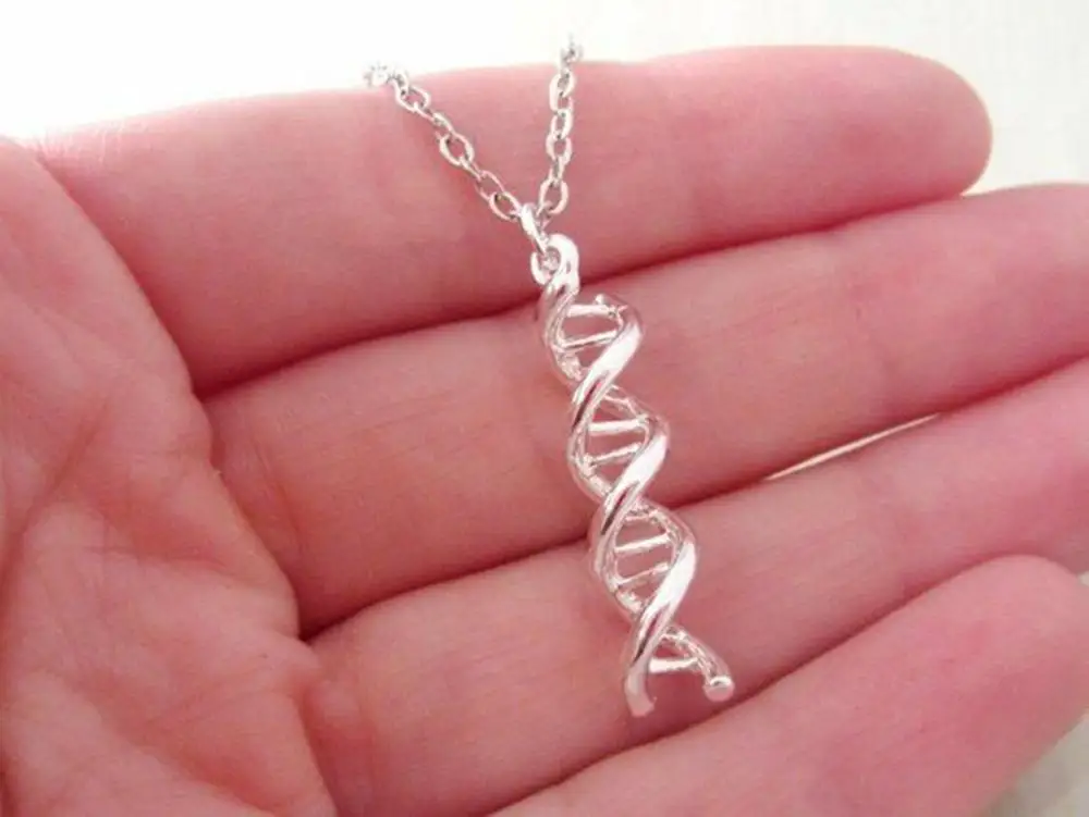 Ожерелье ДНК с подвеской в виде молекулы науки и гены двойной завиткой|Ожерелья