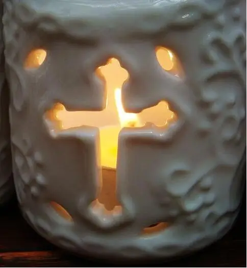 10*6 см керамический католический Европейский рельефный узор покрытый подсвечник