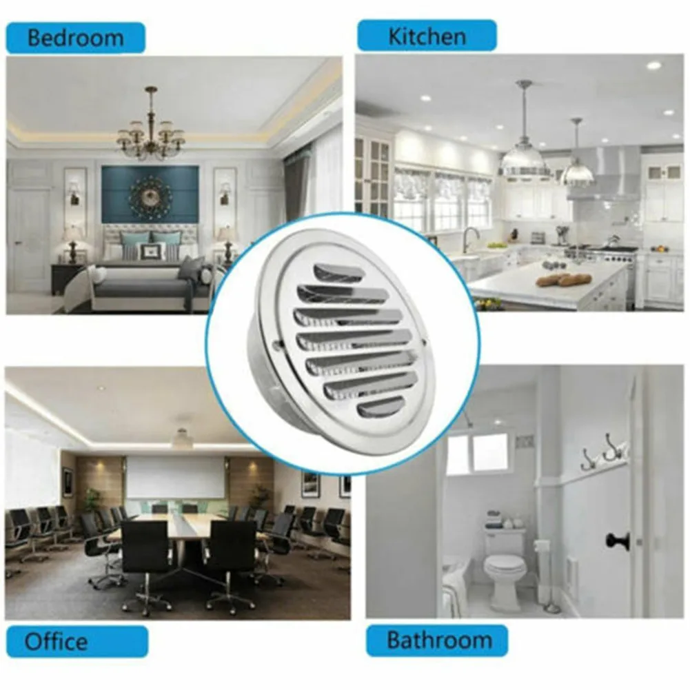 

Brand New Outdoor Indoor Air Vent Grill Cover 80mm/100mm/120mm Flat Round