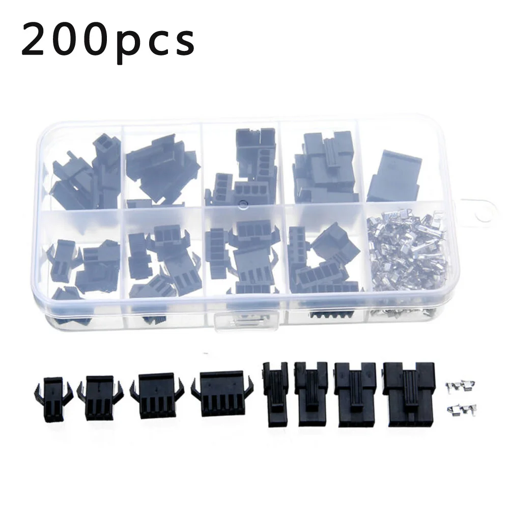 

200pcs/Set 2/3/4/5 Pin Male/Female Jumper Header Socket Wire Connector W/ Case