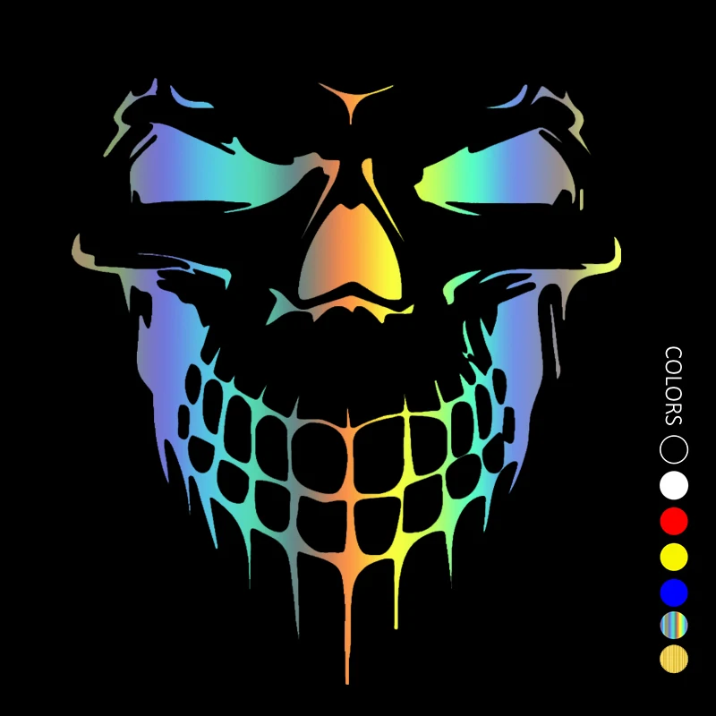 

30294# Various Sizes Colors skull car sticker vinyl car decal waterproof stickers on truck bumper rear window Laptop Helmet