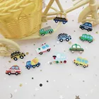 Самоклеящиеся Мультяшные маленькие автомобильные вышитые нашивки для детской одежды, аппликации для утюга на одежде, полоски, значки, тканевые наклейки сделай сам
