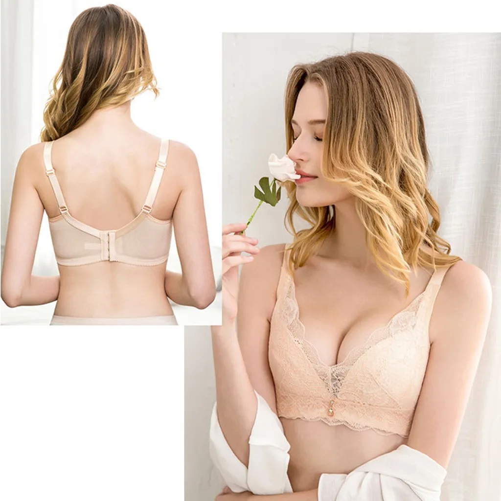 Сексуальный кружевной бюстгальтер пуш ап большой размер с регулируемой
