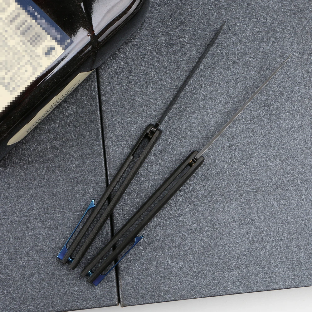 Карманный складной нож из углеродного волокна сталь M390 походные охотничьи