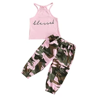 2020 12 29 lioraitiin 2pcs set 1 6years toddler baby girl fashion clothing set letter printed pink shirt top long camou pants