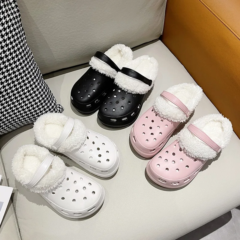 2021 Осенняя обувь меховые зимние тапочки женские пушистые теплые плюшевые
