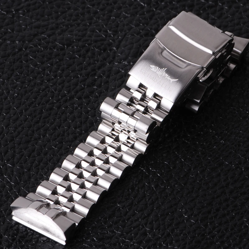 Heimdallr Brushed 20mm Width Stainless Steel SBDX001 Bracelet Deployment Buckle Suitable For Men's Watch