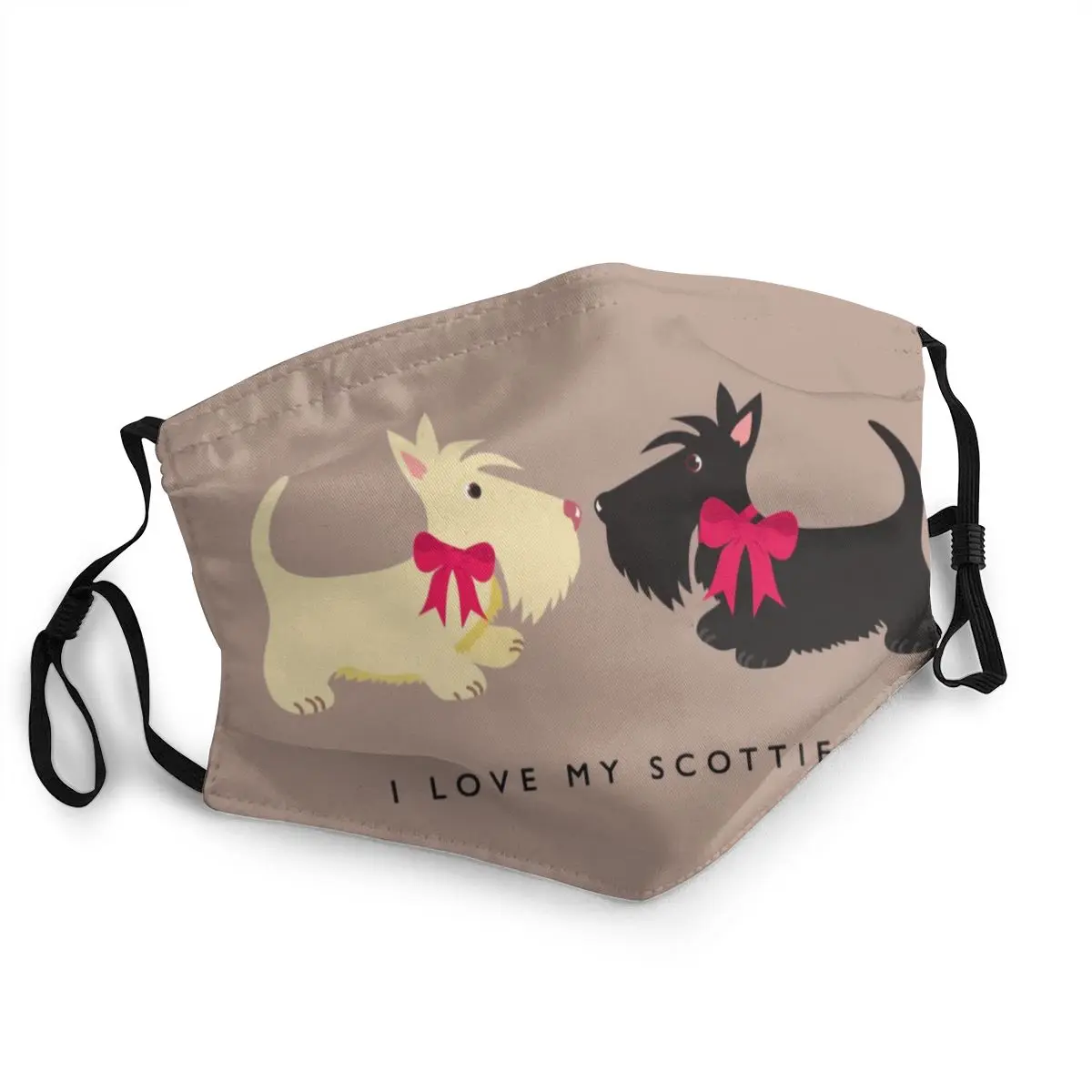 

I Love My Scotties Reusable Face Mask Unisex Adult Scottish Terrier Dog Anti Dust Protection Cover Respirator Mouth Muffle