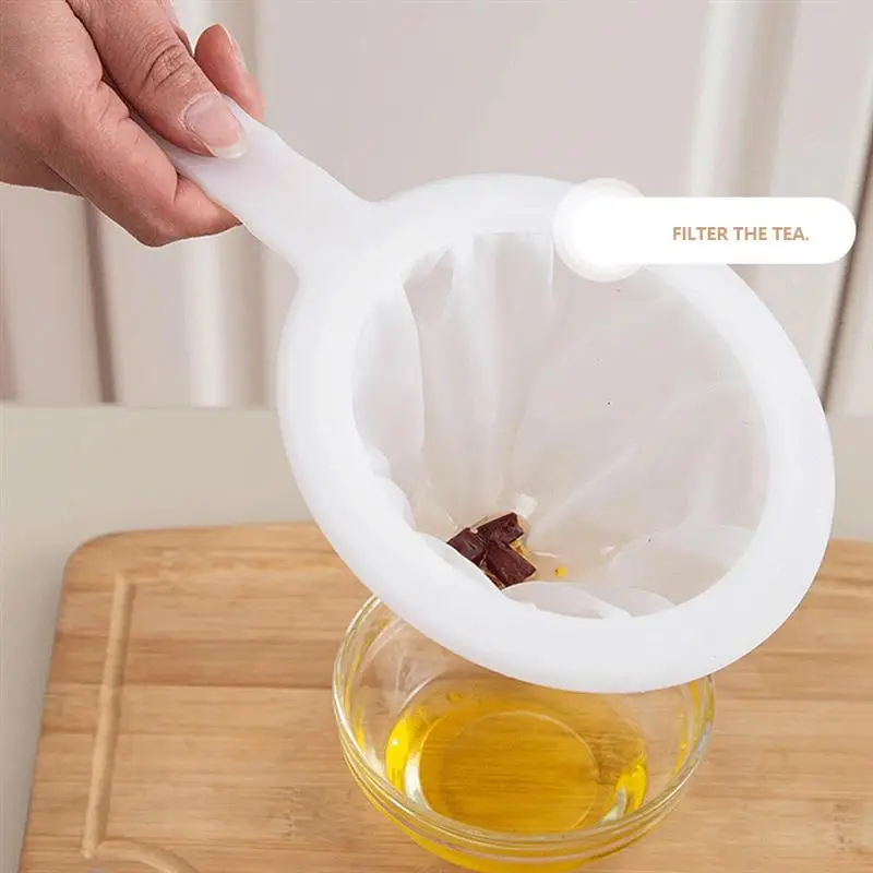 

Soymilk Filter Mesh Sieve Milk Bag Squeeze Juice Grid Colander Handheld Flour Honey Strainer Filter Beekeeper Beehive