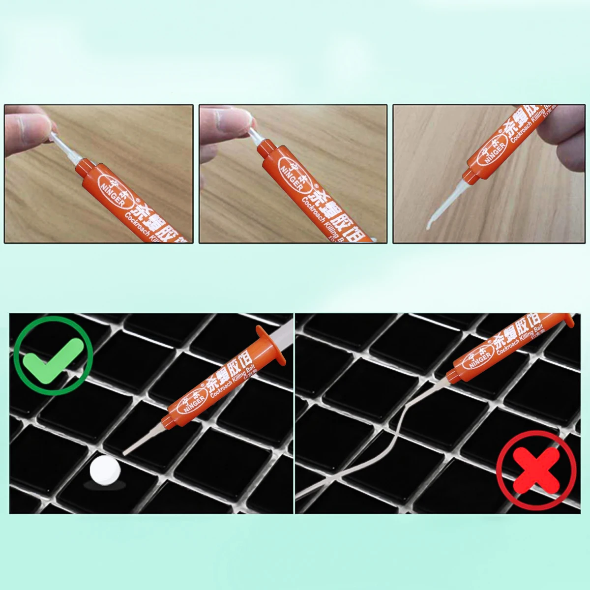 

Pest Cockroach Eliminator Gel 10g Powerful Roach Control Gel for Kitchen Washroom Kennel Pest Control Products