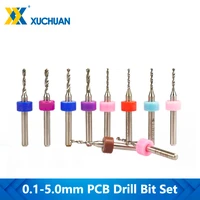10pcs 0 1 5 0mm pcb drill bit set for drilling printed circuit board gun drill bit micro carbide drill bit hole drilling cutter