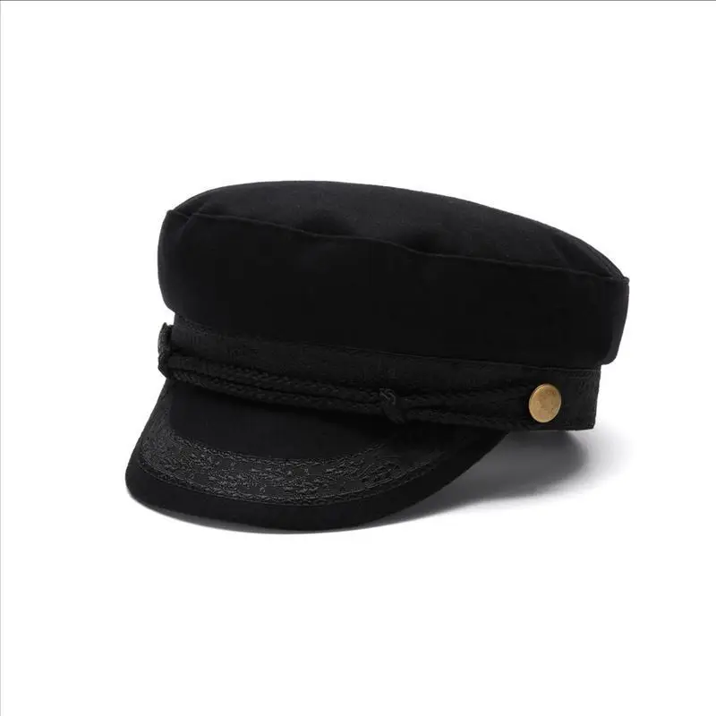 

Men big size navy cap small head lady wool felt flat army hat child fitted military cap 52-54cm 55-56cm 57-58cm 59-60cm 60-62cm