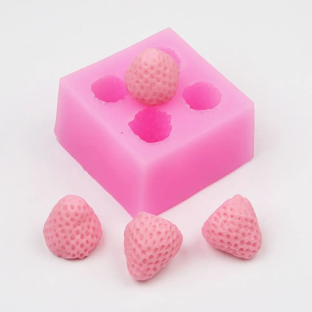 Candle Silicone Mold 3d Strawberry Raspberry Blueberry Form Shape Mould for Fondant Soap Making Mulberry Wax Melts Molds | Дом и сад