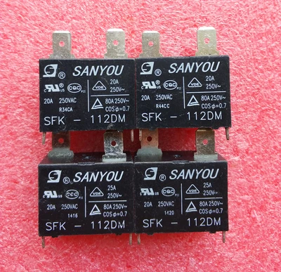 50pcs/lot 100% new and original SFK-112DM 12V 20A 250VAC Power Relay | Integrated Circuits