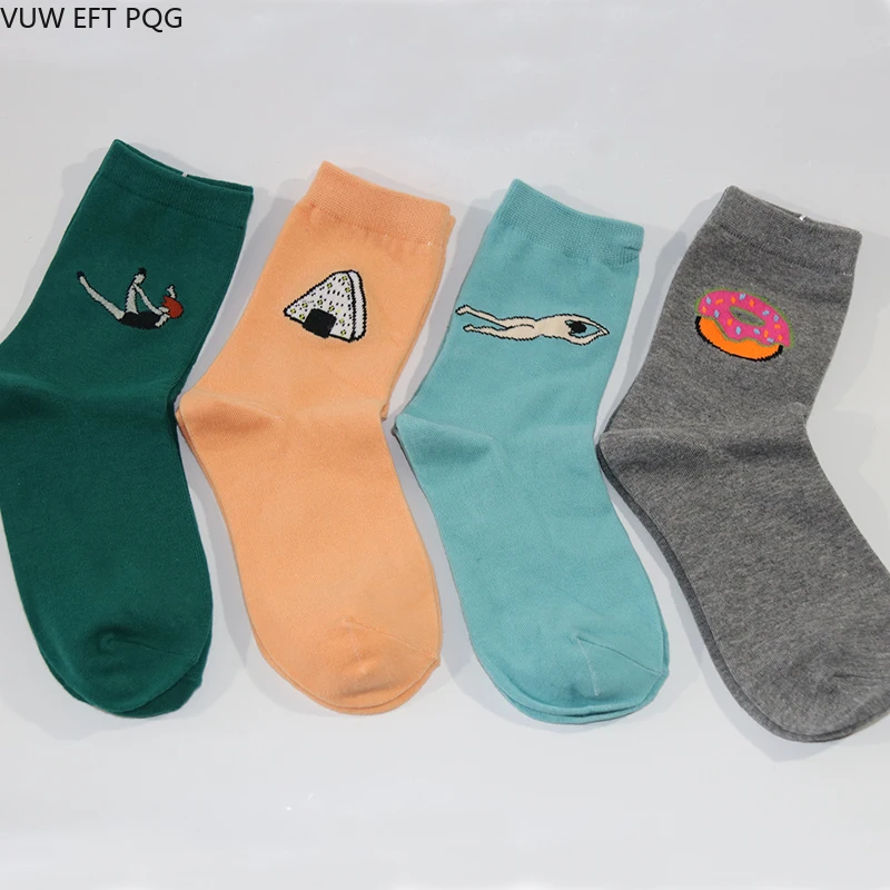 

Носки для девочек с мультяшным рисунком синие розовые забавные индивидуальные тонкие носки пушистые носки Харадзюку