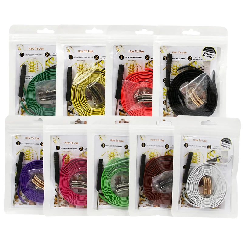 1 пара Красочные легкого кружева без завязок Эластичный шнурок со шнуровкой