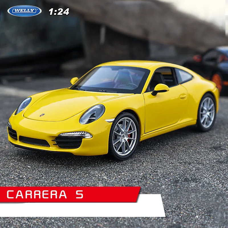 CARRERA S Welly 1:24 Porsche 918 модель автомобиля из сплава Модель автомобиля украшение автомобиля коллекция Подарочная игрушка Литье под давлением модель игрушка для мальчиков - Цвет: CARRERA S