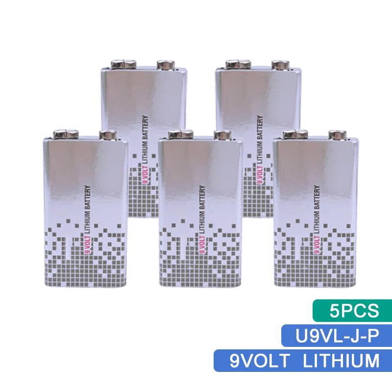 5PCS CAMFM Новинка 2/5 шт U9VL-J-P CR-V9 DL1604 LA522 1200 мАч 9 В литиевая батарея перезаряжаемая батарея для электронной гитары - Цвет: 5PCS