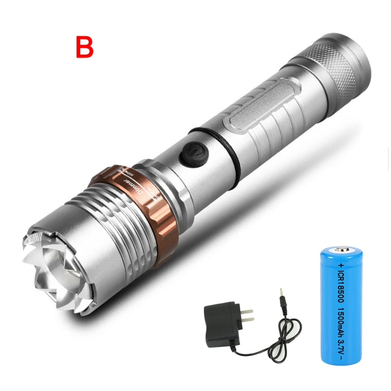 Портативный тактический светодиодный фонарь 1000 лм перезаряжаемый