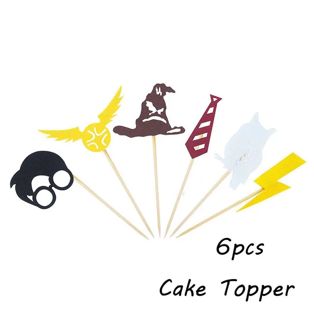 

Happy Brithday Banner Magic cartoon Theme Cake Topper Party Flag Baby Shower Birthday Christmas Party Decorations Dessert Decor