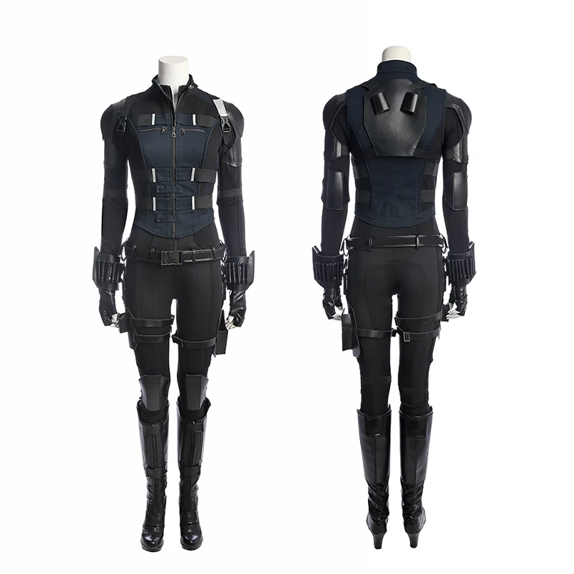 

Adult Women Superheroine Infinity War Widow Natasha Cosplay Costume Halloween Party Outfit Full Props With Boots