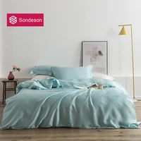 Sondeson Luxury Women 100% Silk Bedding Set Best For Skin Queen King Duvet Cover Set Flat Sheet Pillowcase Bed Set For Sleep