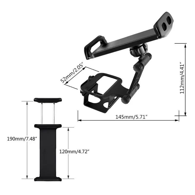 

For remote control of iPad for D-JI Mavic 2 Pro/Zoom/Pro/Spark/Mavic Air mount phone tablet front bracket