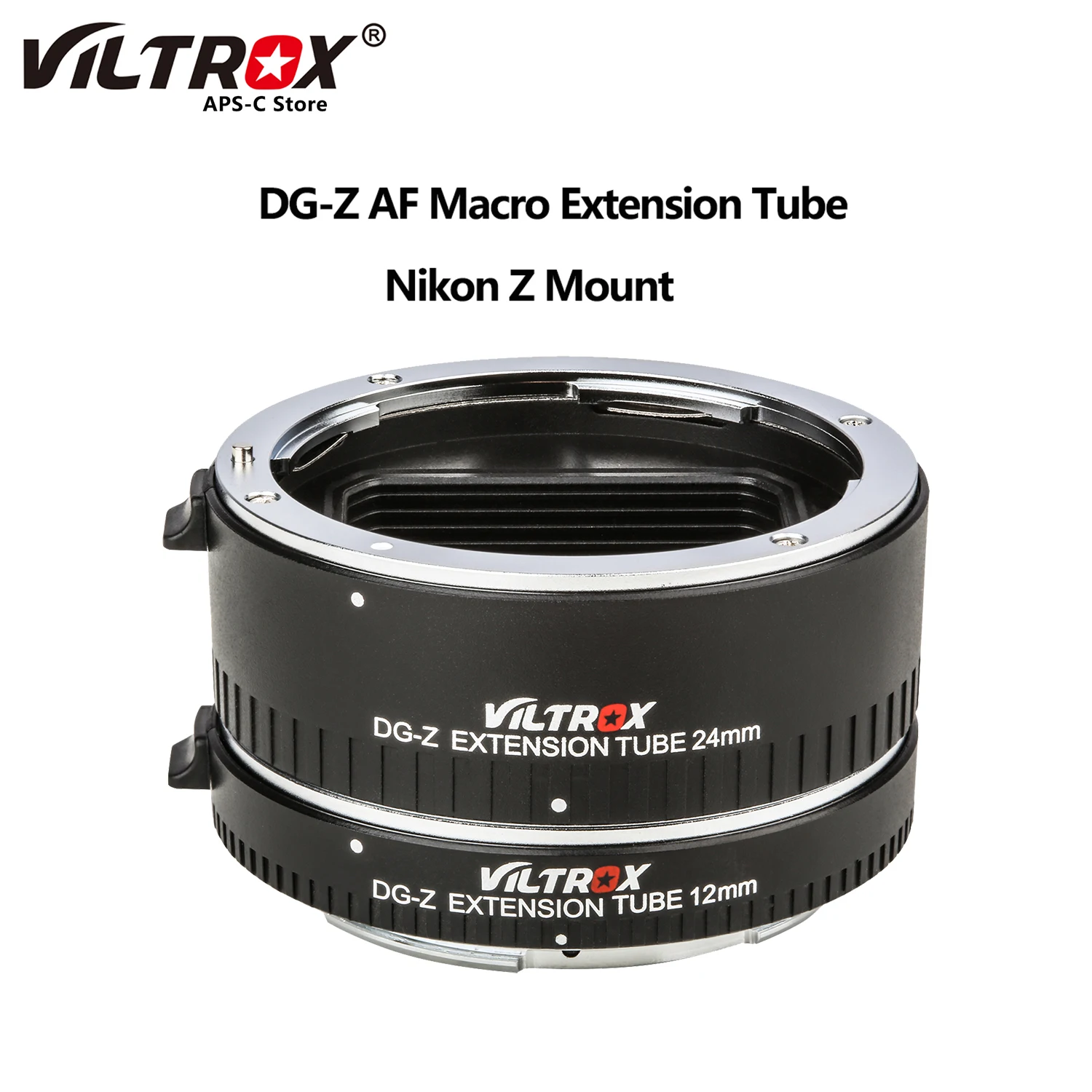 Viltrox DG-Z Auto Focus AF Macro Extension Tube Lens Adapter Ring (12mm+24mm) Aperture Adjust for Nikon Z Mount Camera Lens Z6